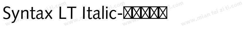 Syntax LT Italic字体转换